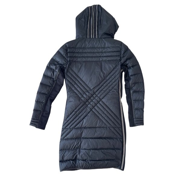 Alp N Rock Womens Hooded Quilted Puffer Coat With Striped Hood - Black M… - Picture 3 of 12